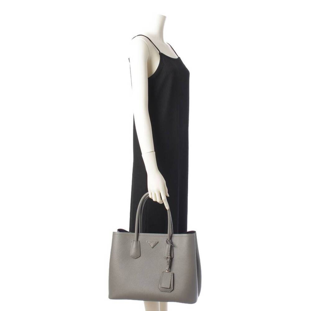 Prada Bag Saffiano Cuir Tote Leather Gray - Picture 10 of 10